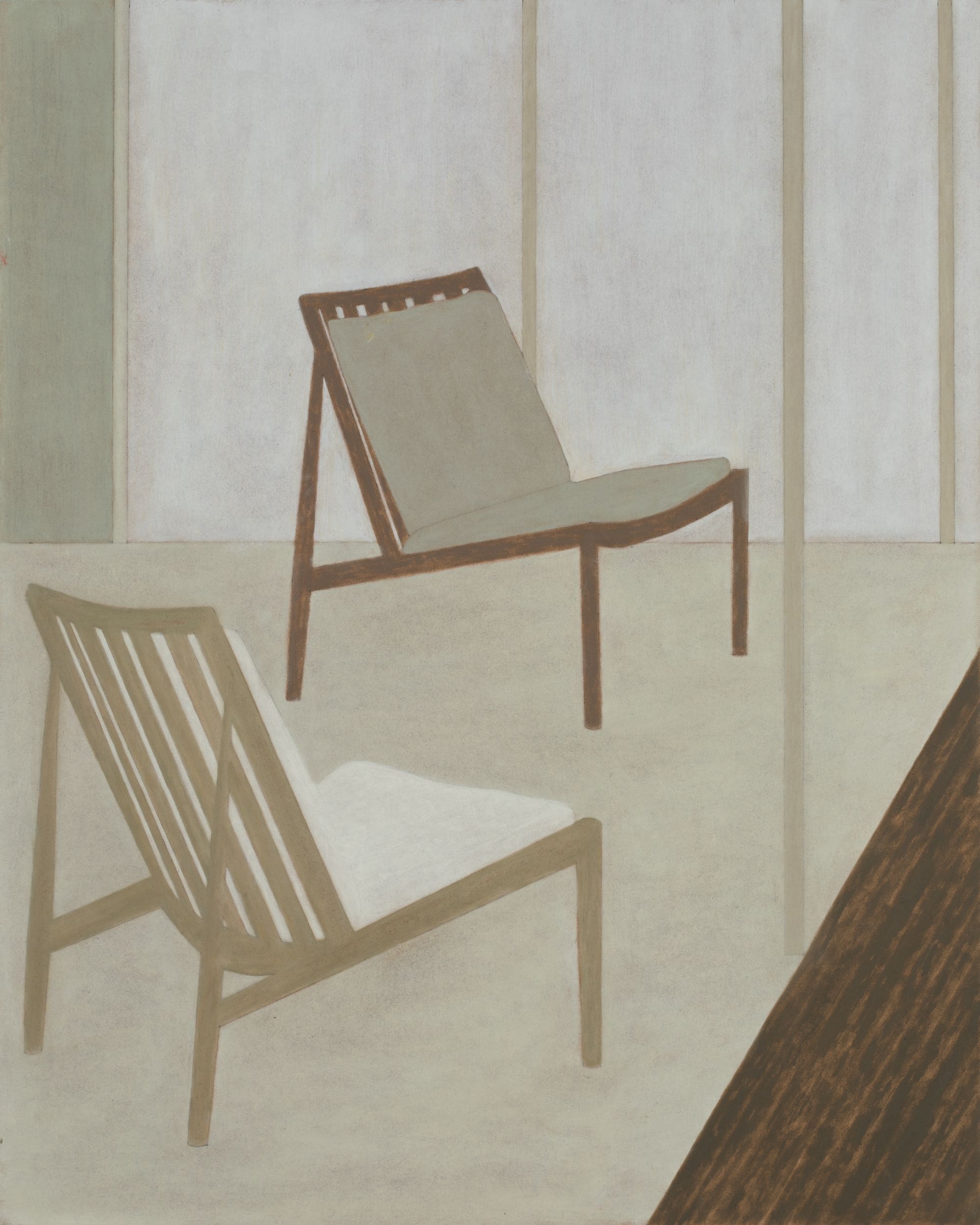 målning av två easy chairs
