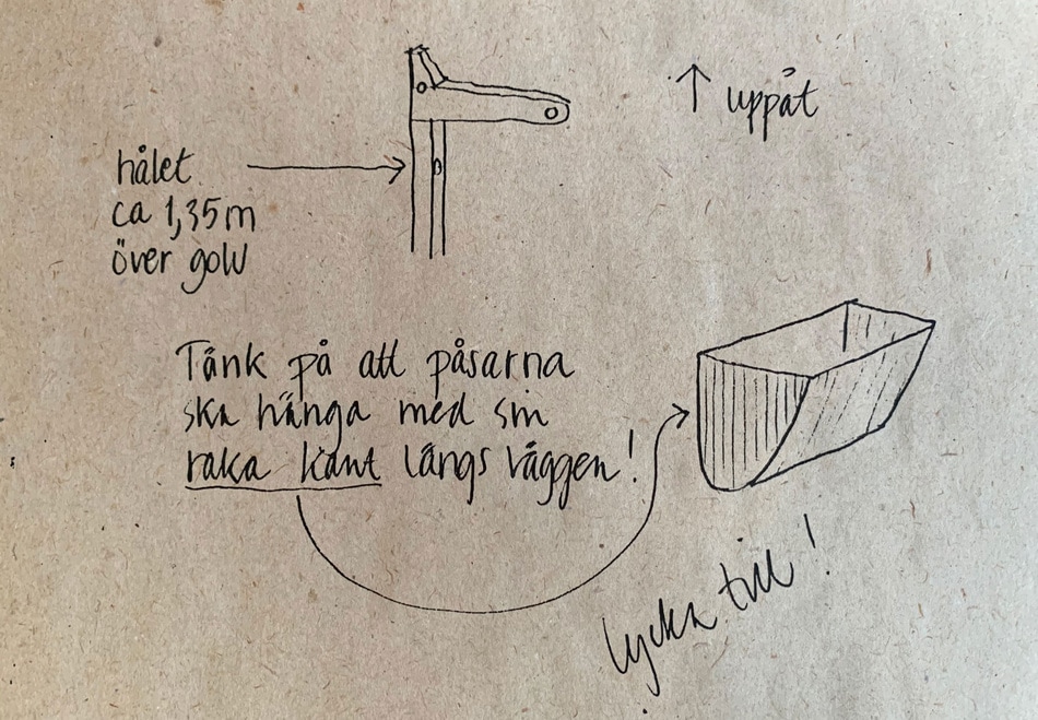 skiss av påshylla