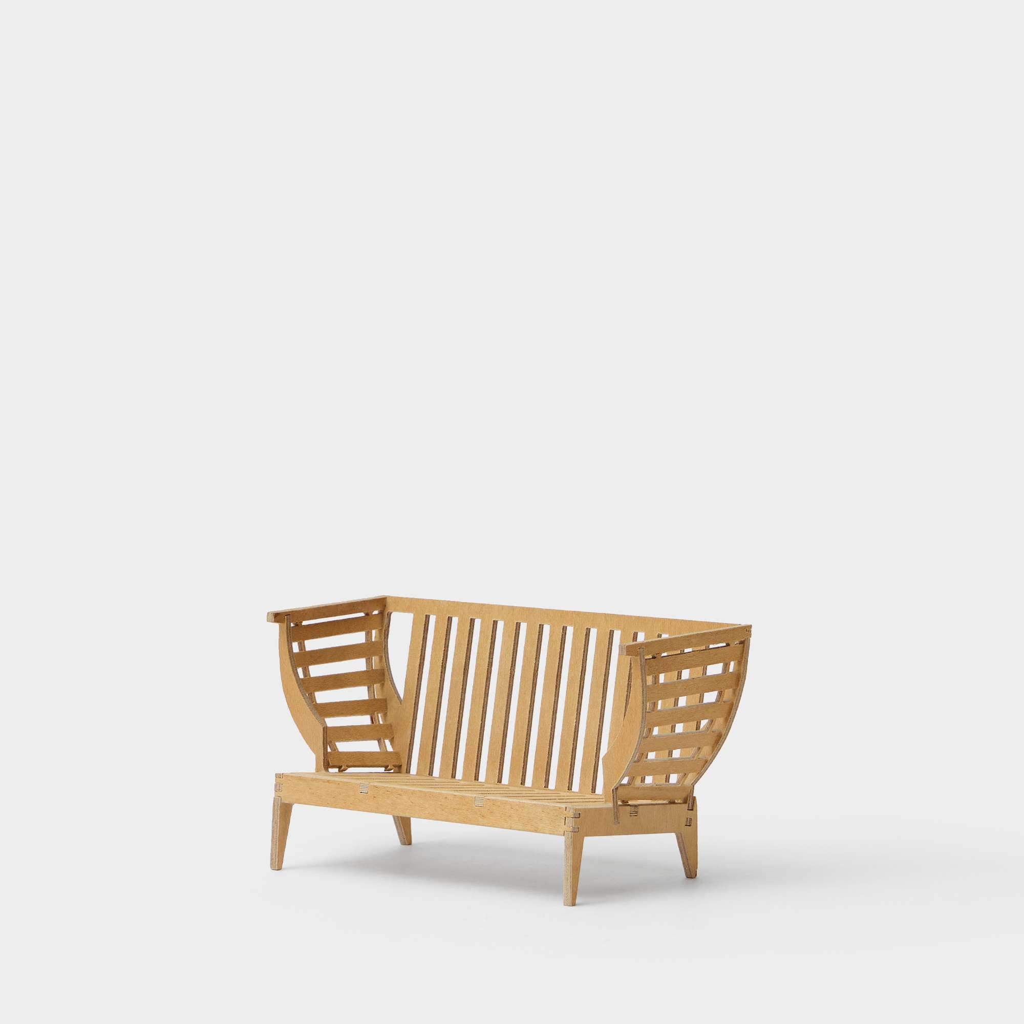 Miniatyr Träsoffa 2-sits