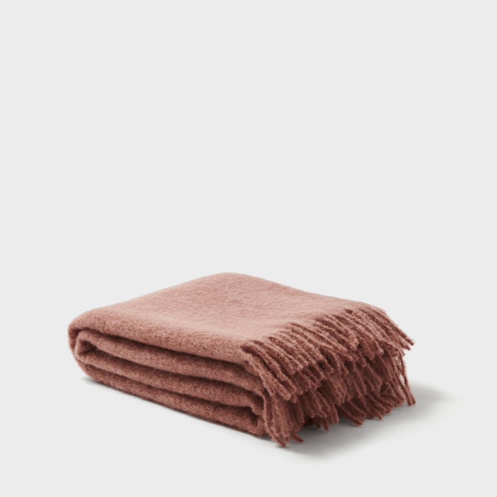 Pläd Mohair med frans